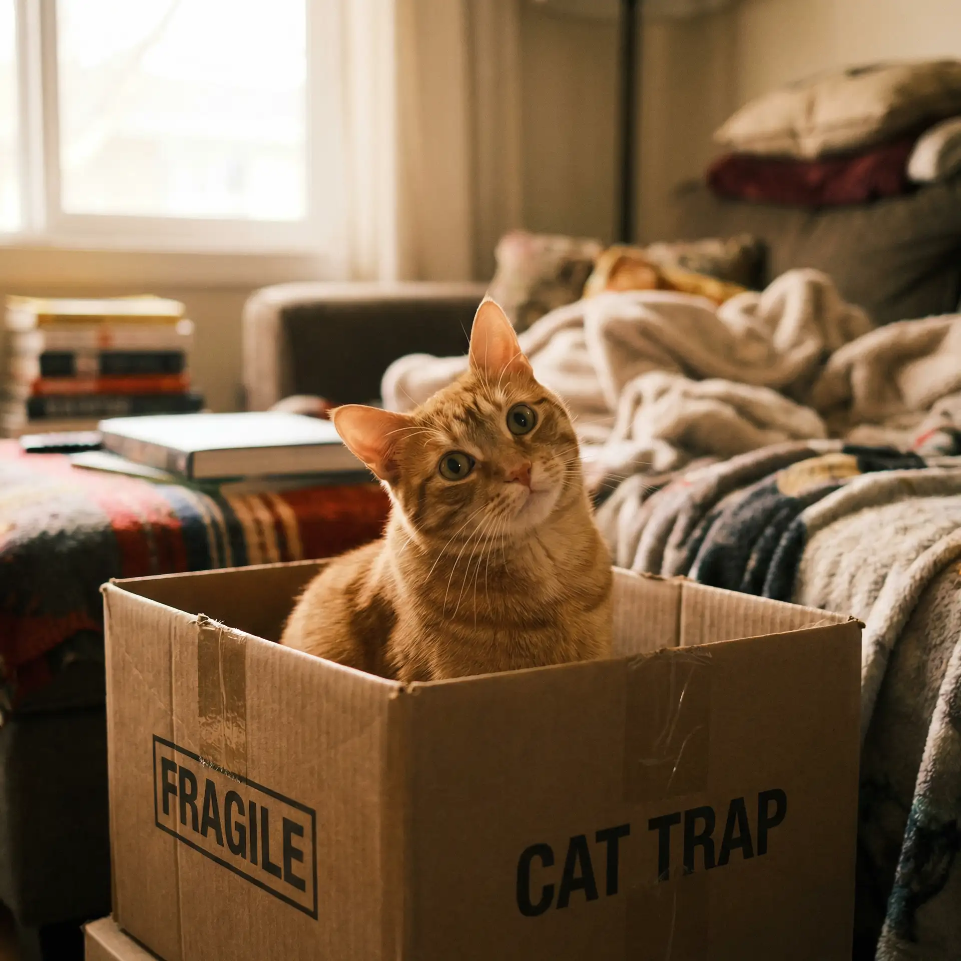 橘猫躲在纸箱里 - 曝熊黛林闪嫁豪门